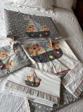 Conjunto de cuna infantil con ositos
