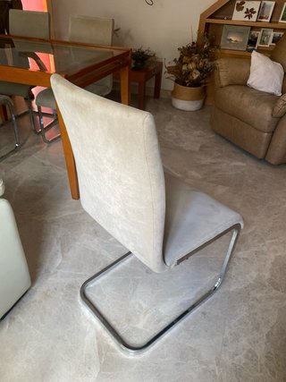 Pack 4 Sillas Comedor Gris Crema