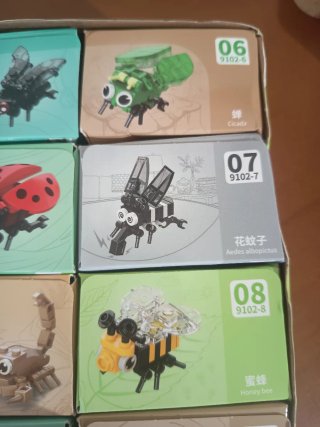 Conjunto Mini Legos Insetos 9 Peças