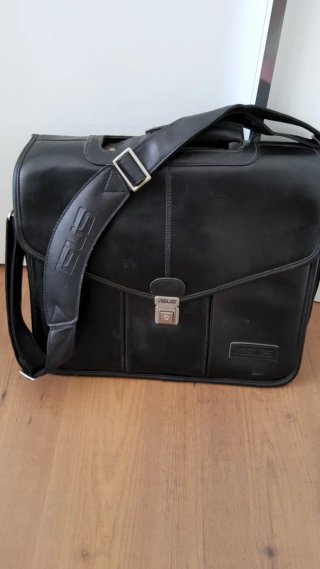 Borsa porta PC Asus in pelle nera