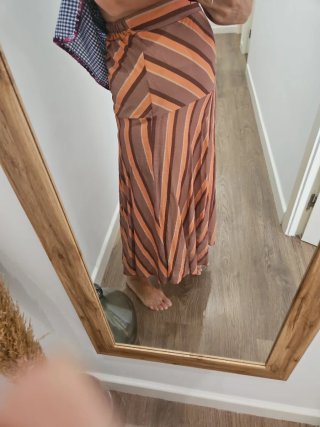 Falda evasé rayas talla única