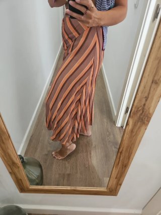 Falda evasé rayas talla única
