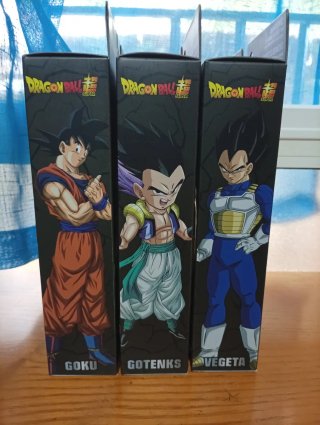 Figuras Dragon Stars Goku, Gotenks y Vegeta