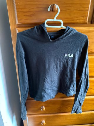 Sudadera cropped Fila negra talla M