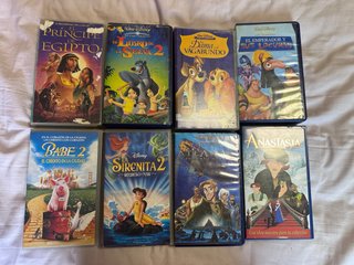 Lote 8 Películas VHS Disney y Animación