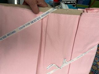 Lenzuolo matrimoniale ricamato rosa