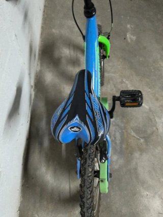 Bici infantil Megamo 14 azul y verde