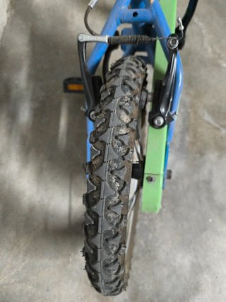 Bici infantil Megamo 14 azul y verde