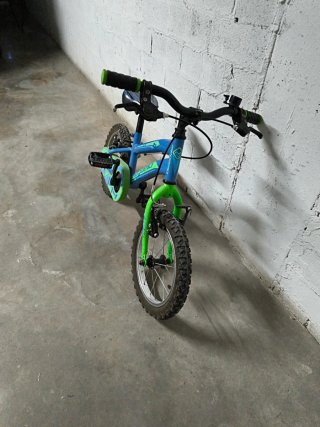 Bici infantil Megamo 14 azul y verde