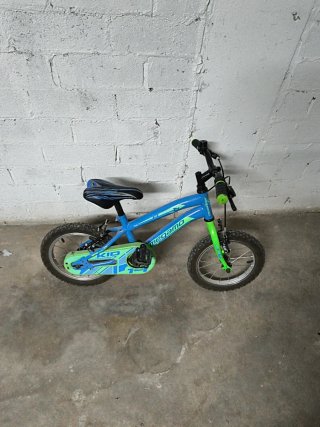 Bici infantil Megamo 14 azul y verde