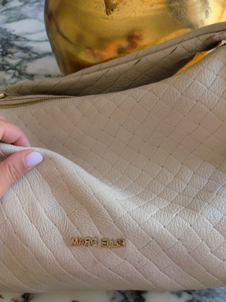 Borsa Hobo Marc Ellis vera pelle beige