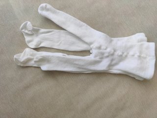 2 pares medias panty blancas 0-3 meses
