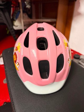 Casco bici infantil rosa con dibujos