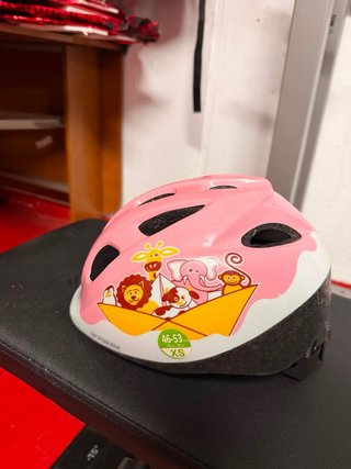 Casco bici infantil rosa con dibujos