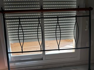 Cabecero de cama 150cm metal y madera