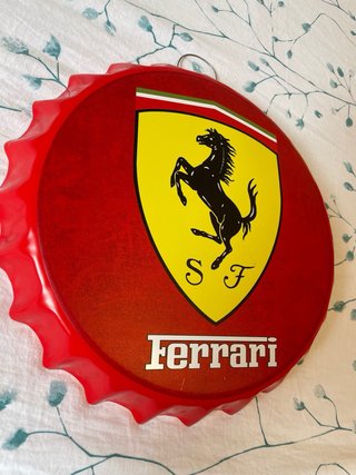 Chapa Decorativa Ferrari Aluminio