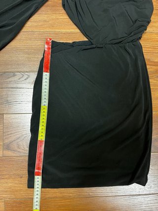 Vestito monospalla nero asimmetrico tg M