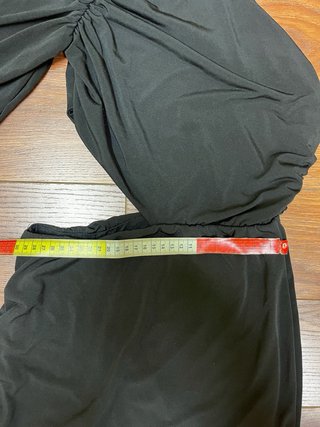 Vestito monospalla nero asimmetrico tg M