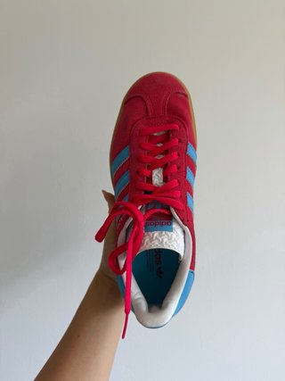 Adidas Gazelle Plataforma Roja y Azul