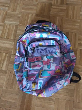 Mochila Totto Morada Estampada