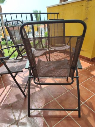 Juego de 4 Sillas Plegables Exterior