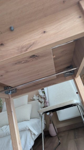 Mesa redonda extensible de madera