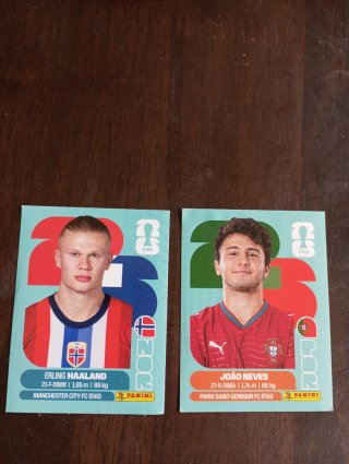 Cromos Panini Mundial 2026 Erling Haaland João Nev