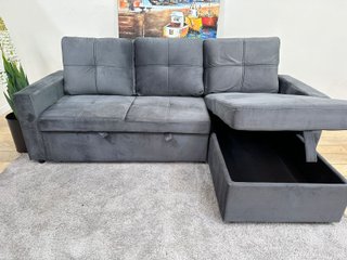 Sofá cama gris 216cm