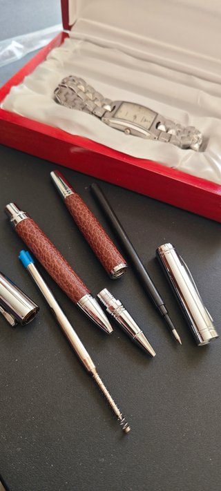 Set regalo 2 penne e orologio Bossman