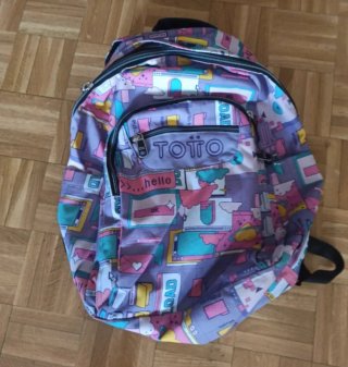 Mochila Totto Morada Diseño Divertido