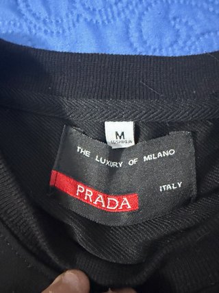 Sudadera Prada Negra Logo Triángulo