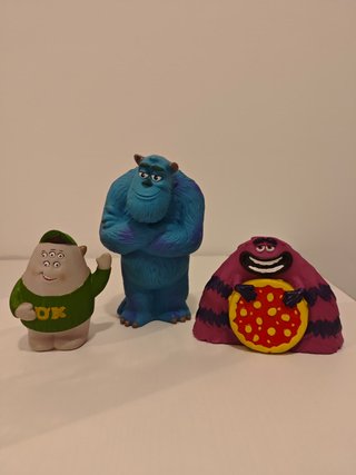 Lote 3 Figuras Monstruos University Disney