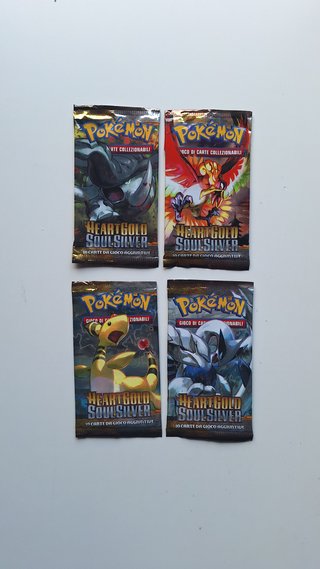 Set 4 Bustine Vuote Pokemon HeartGold SoulSilver