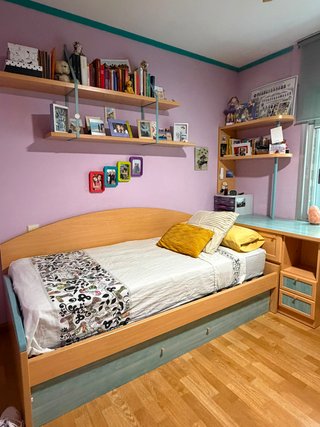 Cama nido + mesa + estanterías