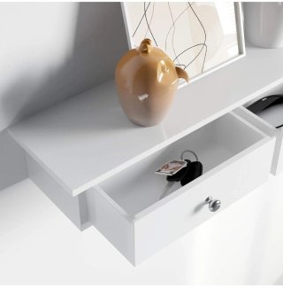 Estante de pared blanco y gris