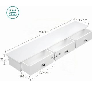 Estante de pared blanco y gris
