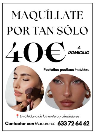 Maquillaje a domicilio por 40€