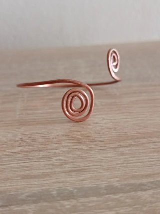 Pulsera de cobre 100% con espirales