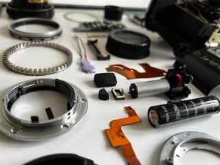 Cuadro Knolling Despiece Cámara Nikon