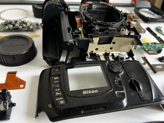 Cuadro Knolling Despiece Cámara Nikon