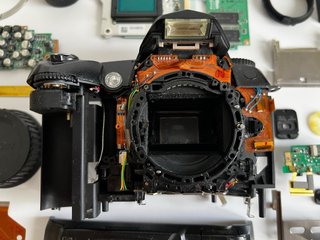 Cuadro Knolling Despiece Cámara Nikon