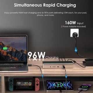 NUEVO Dock WAVLINK Thunderbolt 4 15 en 1 96W
