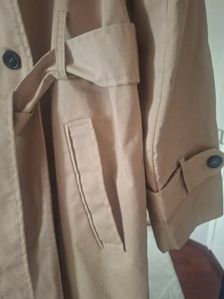 Gabardina Mango Beige Larga Mujer