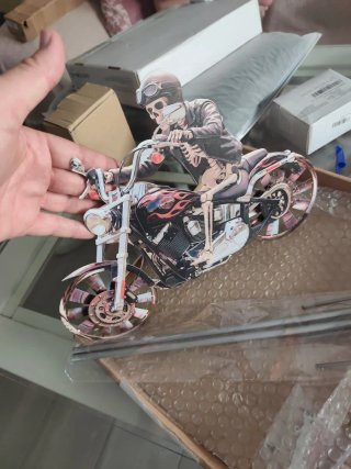 Figura Molinillo Viento Calavera Moto