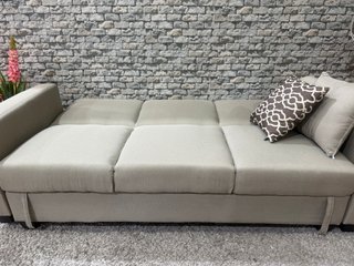 Sofá Cama 3 Plazas con Arcón Beige