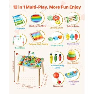 Mesa de actividad Montessori para niños pequeños d