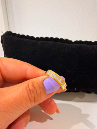 Anillo Cinquillo Diamantes Oro