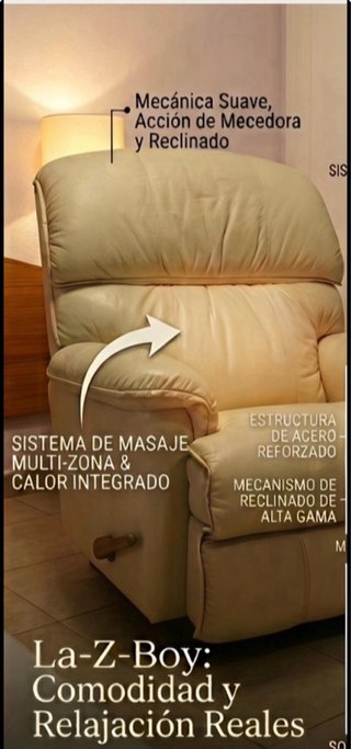 Sillón Reclinable La-Z-Boy Masaje/Calor Año 2006