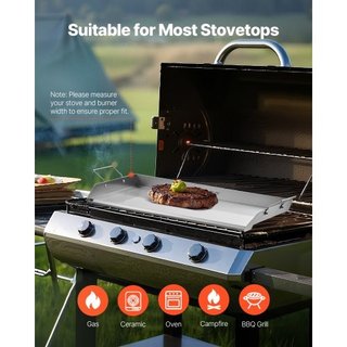 Stainless Steel Griddle, 32x16 inch Universal Flat