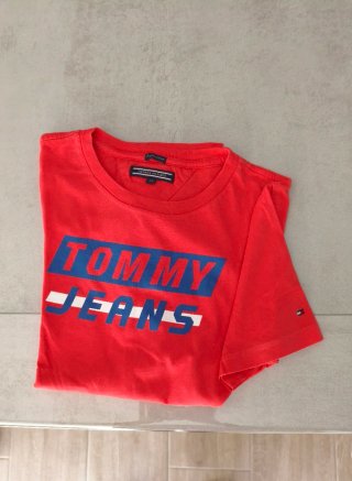 Camiseta Tommy Hilfiger Jeans color Salmón